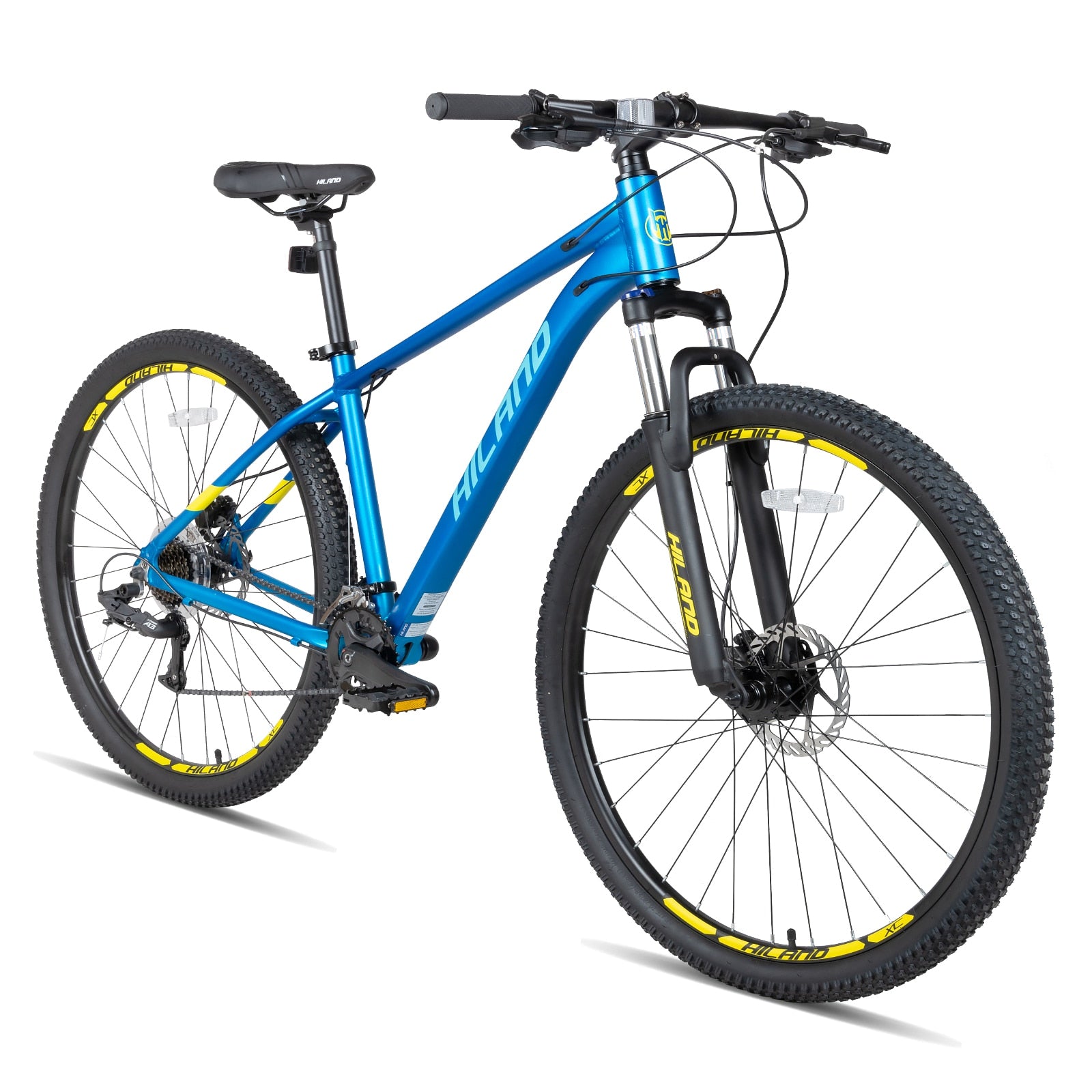 Hiland 29 Inch Mountain Bike for Men Adult Bicycle, Aluminum Hydraulic Disc-Brake 16-Speed with Lock-Out Suspension Fork MTB - DJVWellnessandPets