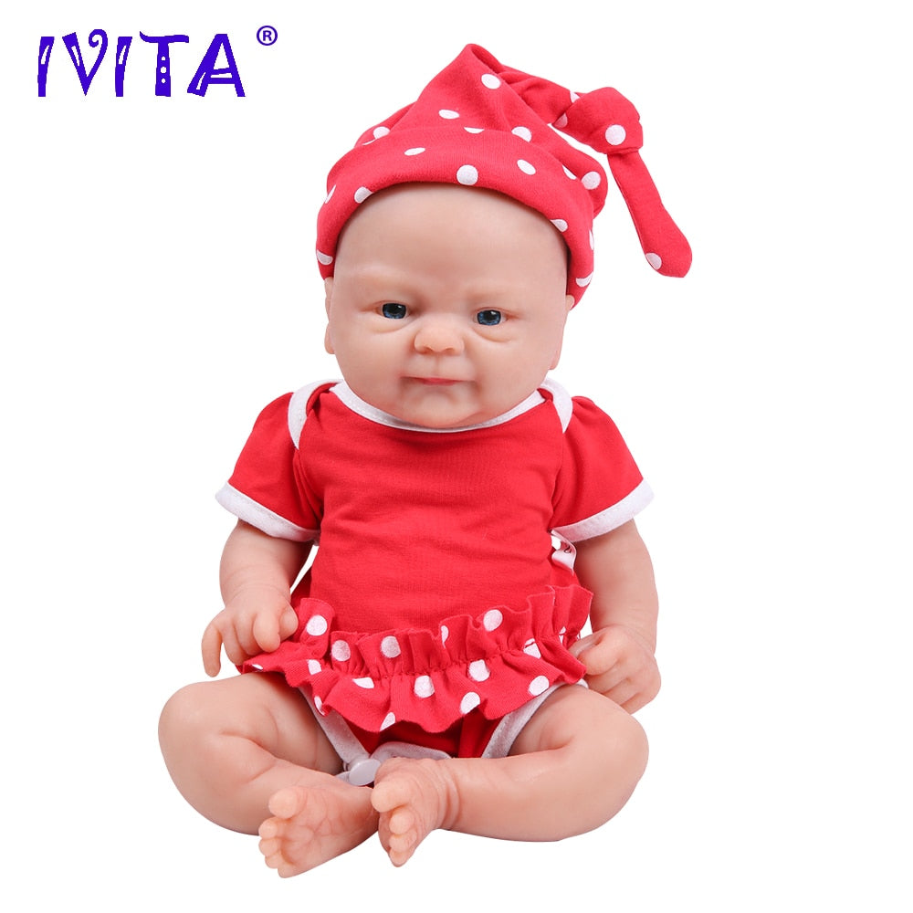 IVITA WG1512 14inch 1.65kg Full Body Silicone Bebe Reborn Doll &quot;coco&quot; Soft Dolls Realistic Girl Baby DIY Blank Toys for Children - DJVWellnessandPets