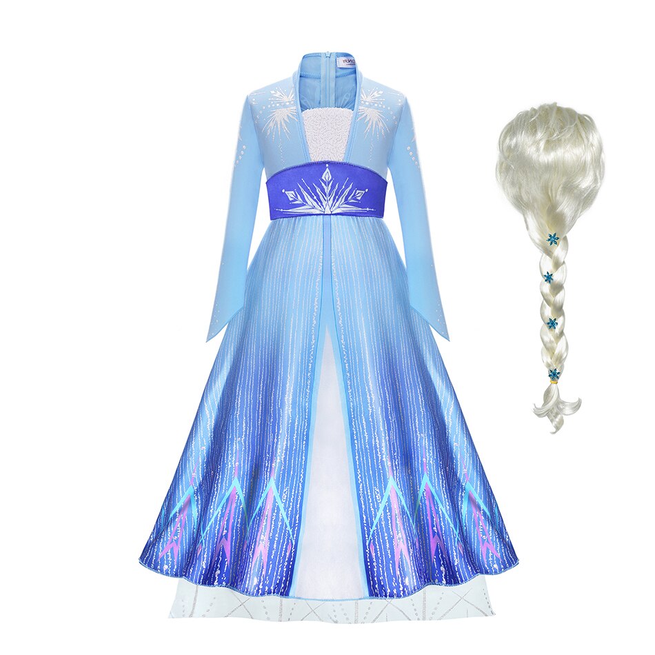 New Fantasia Elsa Girl Princess Dress Disney Frozen Clothes for 3-10 Years Kids Halloween Party Carnival Vestidos