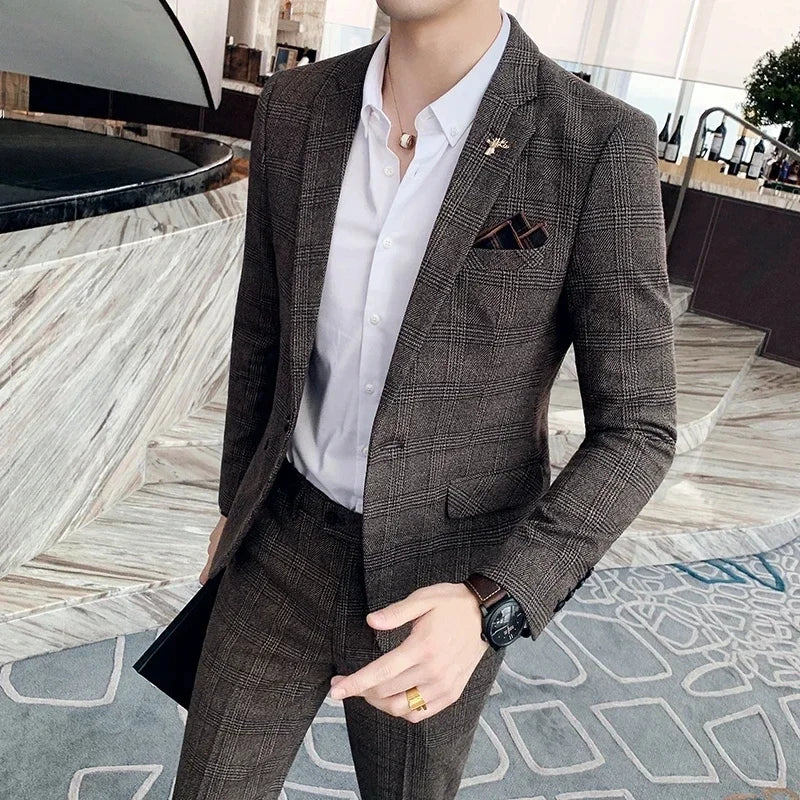 Men's Suit Jacket Vest Pants Fashion