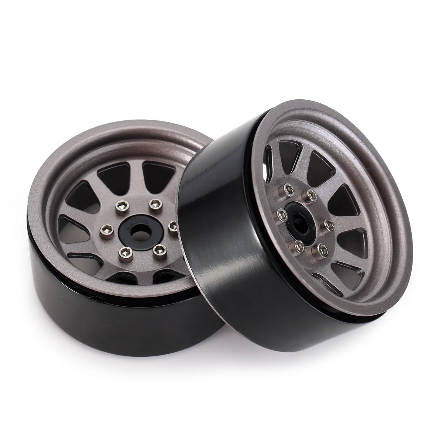 INJORA 116g/pcs Metal Alloy 1.9 Beadlock Wheel Rims for 1:10 RC Crawler Axial SCX10 AXI03007 90046 TRX4 Redcat GEN8 (W1909)