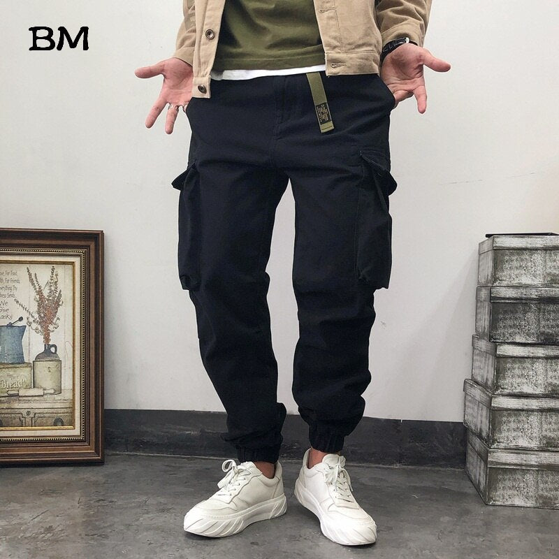 High Quality Cotton Military Joggers Men Streetwear Tactical Pants Fashion With Belt Cargo Pants Army Trousers Harajuku Clothes - DJVWellnessandPets