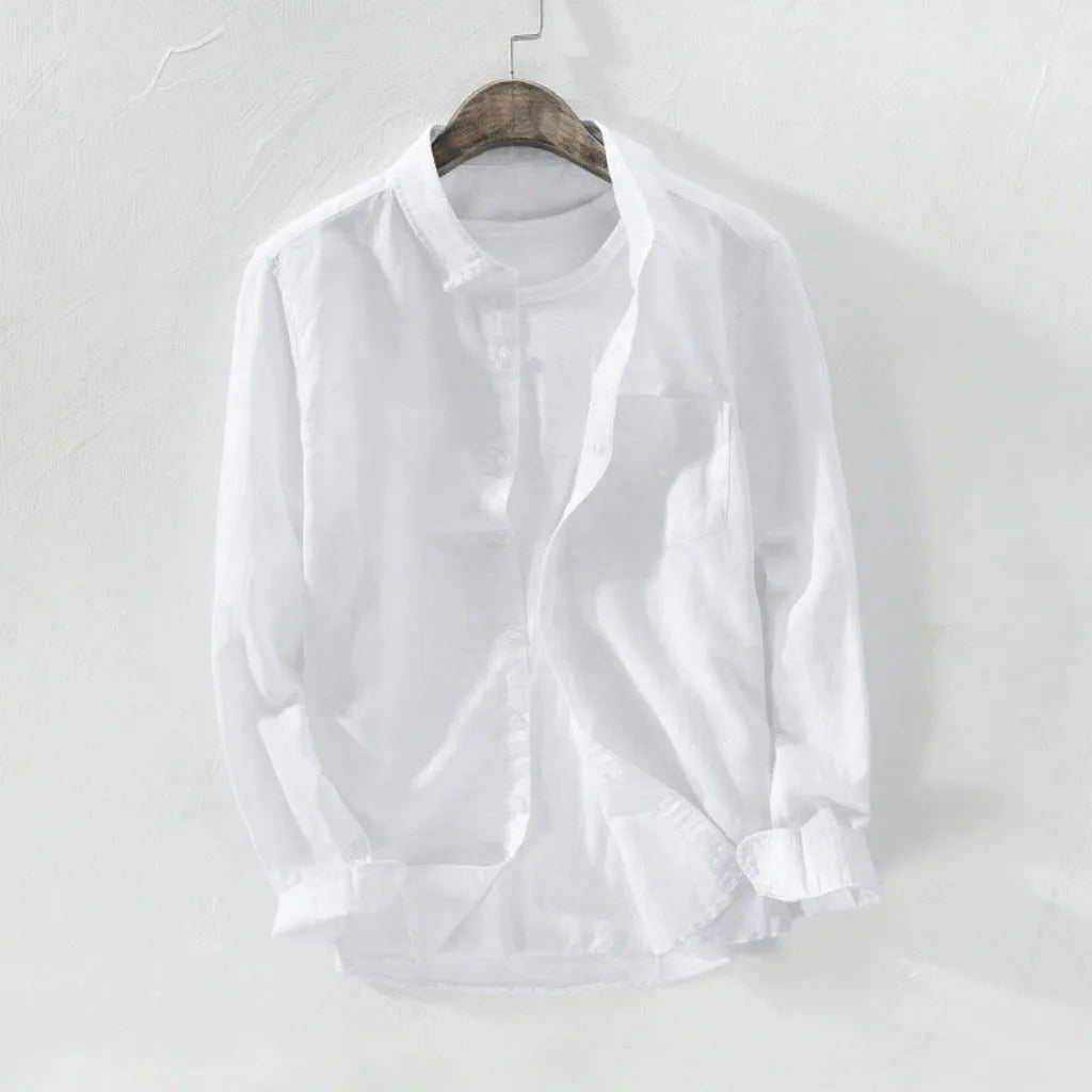 Fashion Solid Baggy Button Shirts For Men