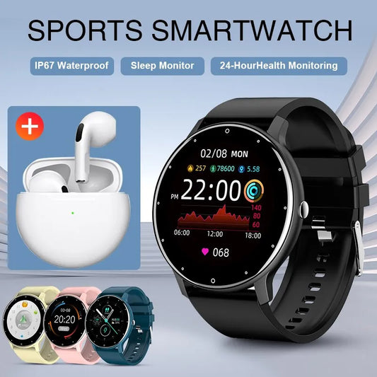 LIGE 2023 New Men Smart Watch Real-time Activity Tracker Heart Rate Monitor Sports Women Smart Watch Men Clock For Android IOS