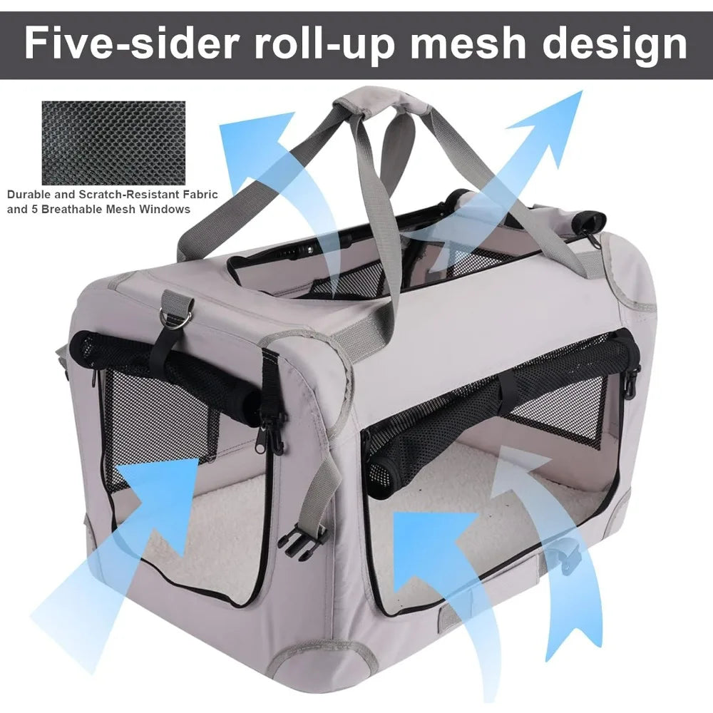 Carriers for Traveling/Indoor and Outdoor, Pet Crate Carrier