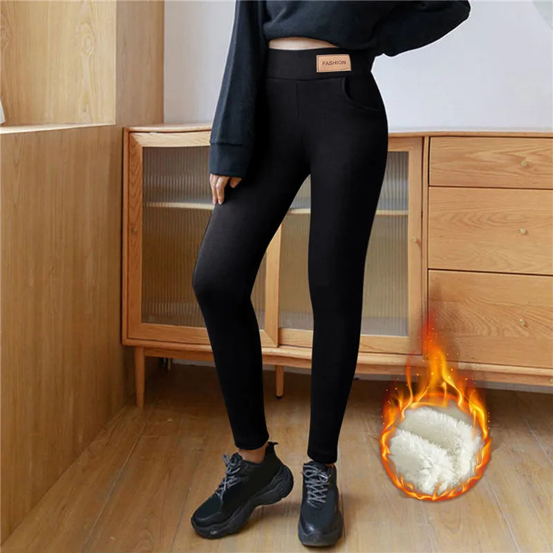 Women Lamb Cashmere Leggings Winter