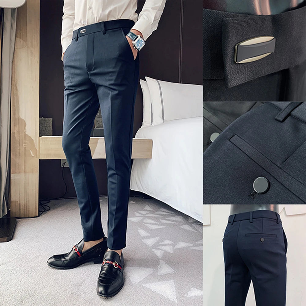 Men's Pants Fit Business Suit Slim Fit