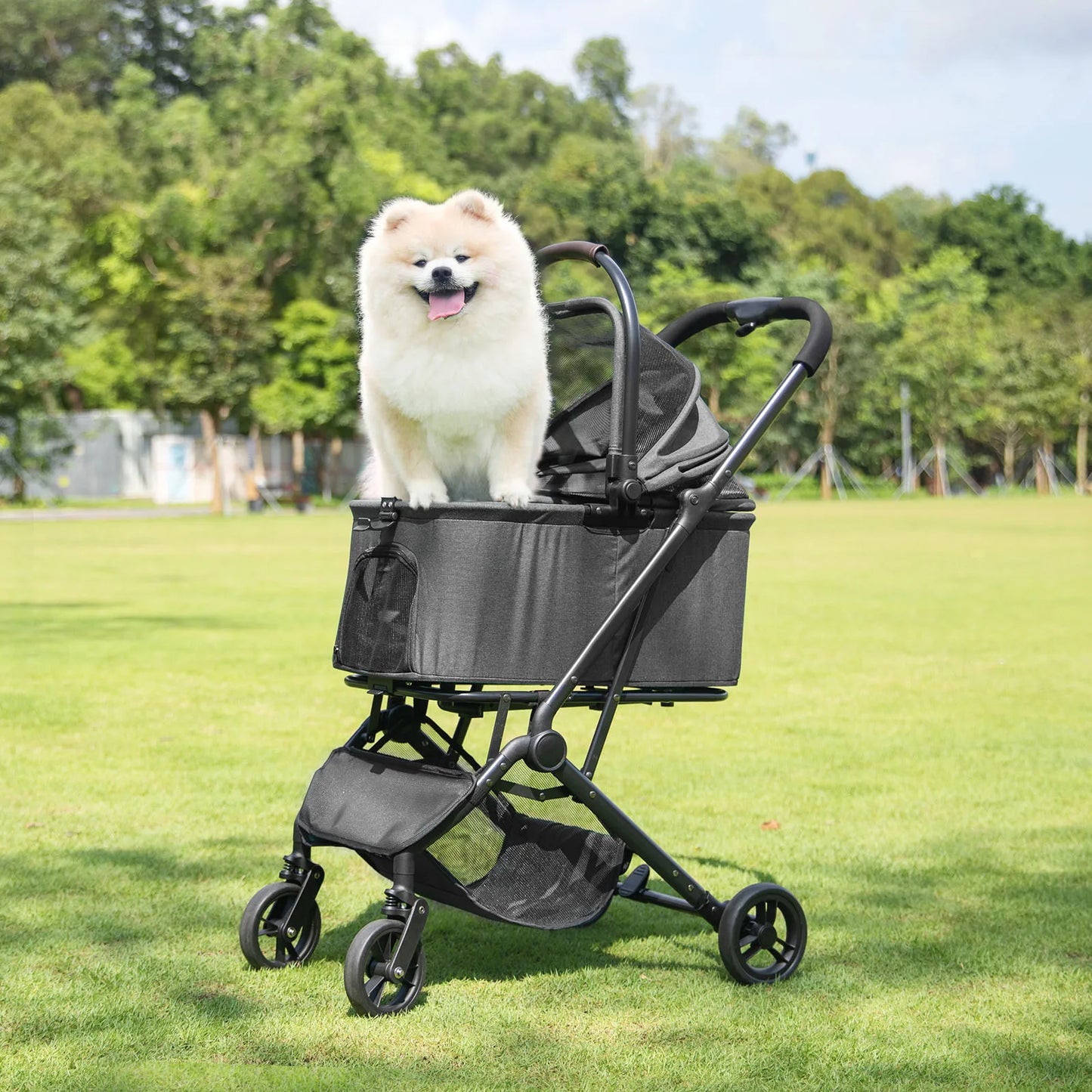 Pet Stroller for Small/Medium With Detachable Carrier