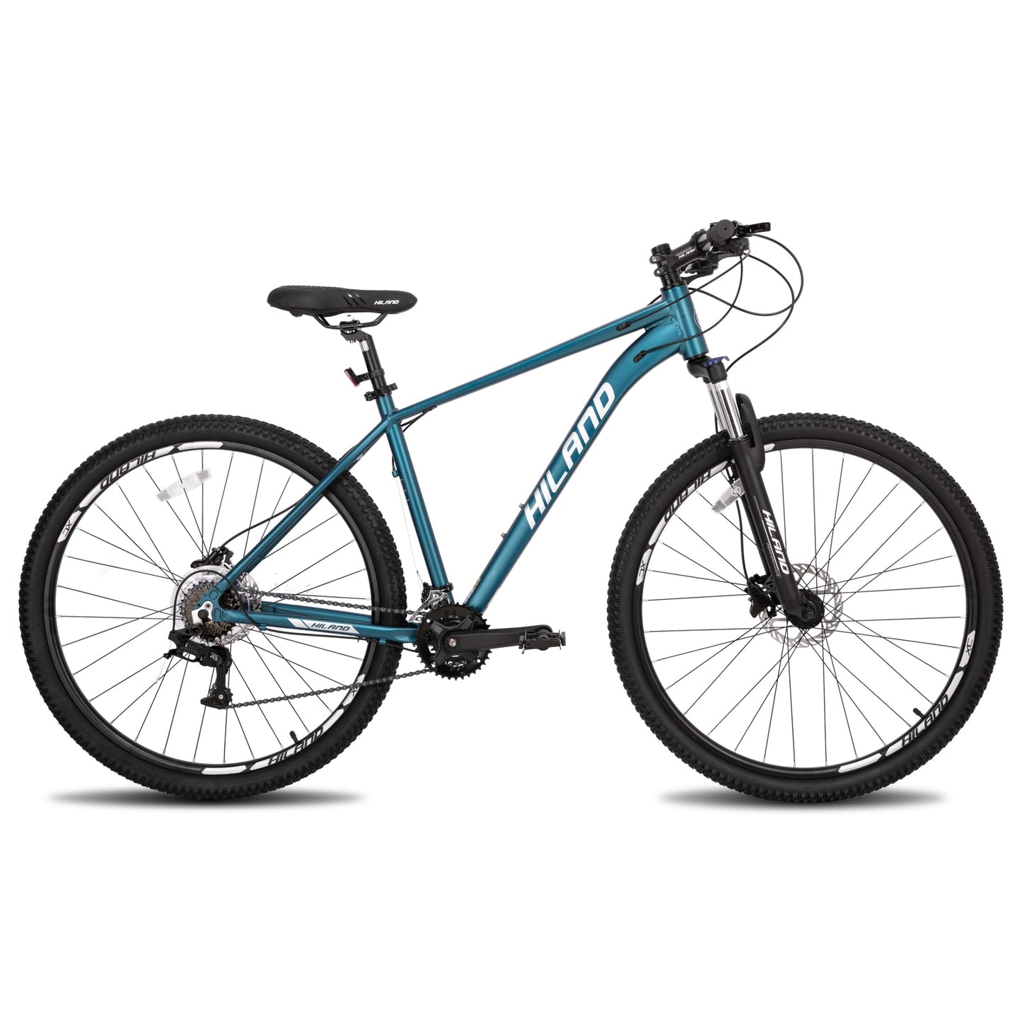 Hiland 29 Inch Mountain Bike for Men Adult Bicycle, Aluminum Hydraulic Disc-Brake 16-Speed with Lock-Out Suspension Fork MTB - DJVWellnessandPets