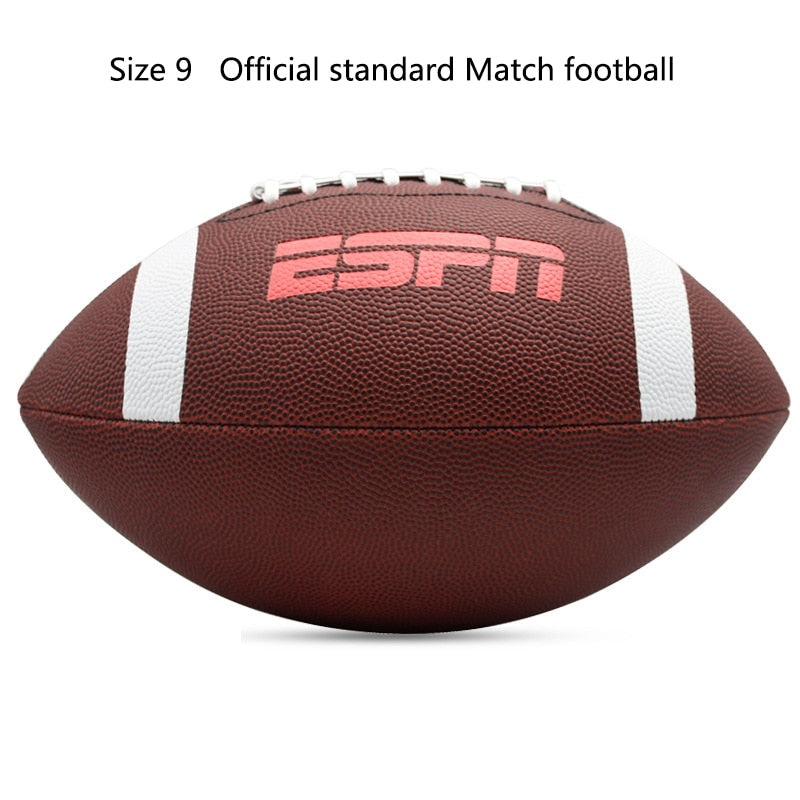 New American football soccer rugby association football footy ball Standard size 9 Sports football for men women children