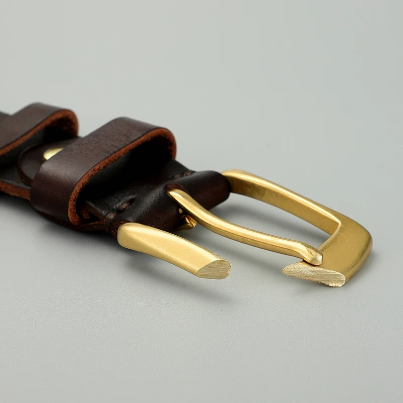 Genuine leather needle buckle layer genuine cowhide