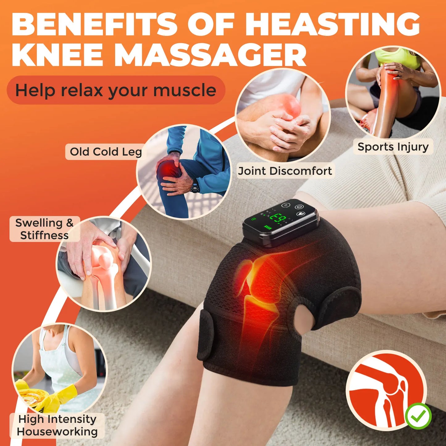 Thermal Knee Massager 3 in 1 Shoulder Knee Elbow