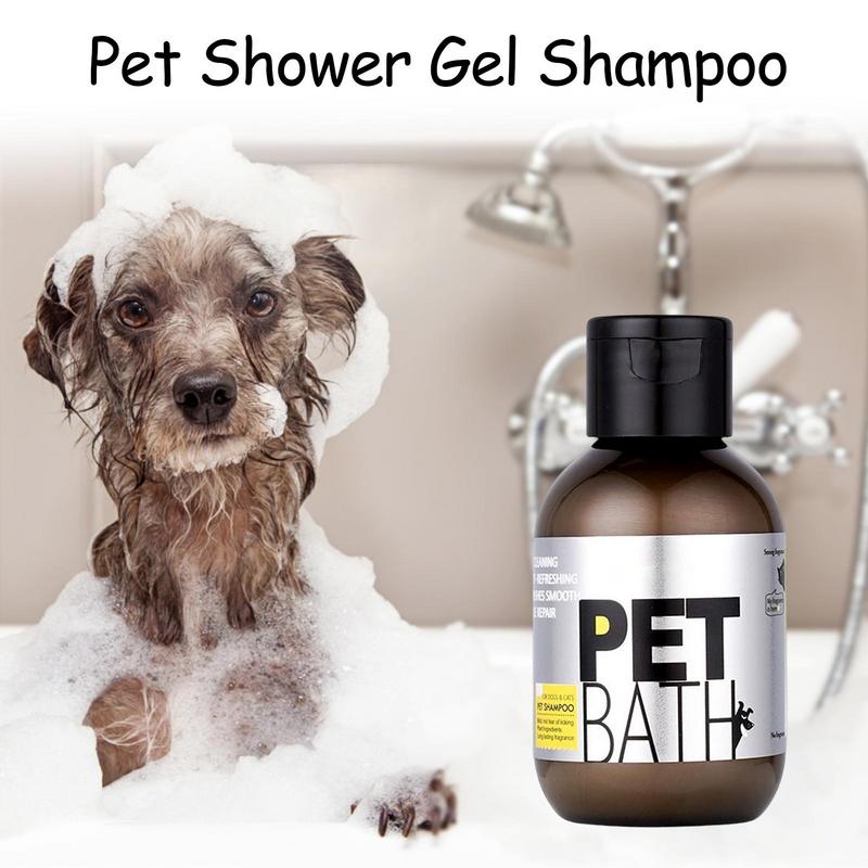 Pet Shampoo For Dogs 100ml Cats Plant Extract Shampoo For Smoother Hair Food Grade Puppies Kitten Shampoo With Aroma For Smelly