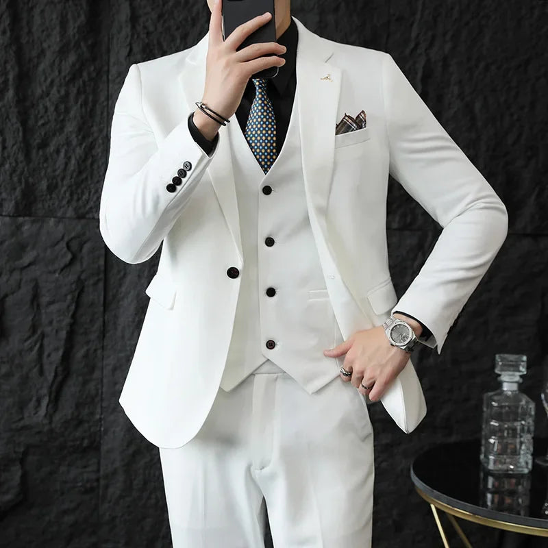 Men's Suit Jacket Vest Pants Fashion