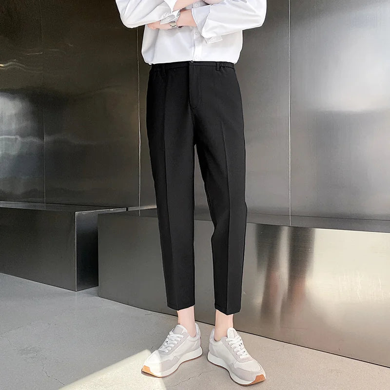 Spring Summer Suit Pants Men Stretch Business