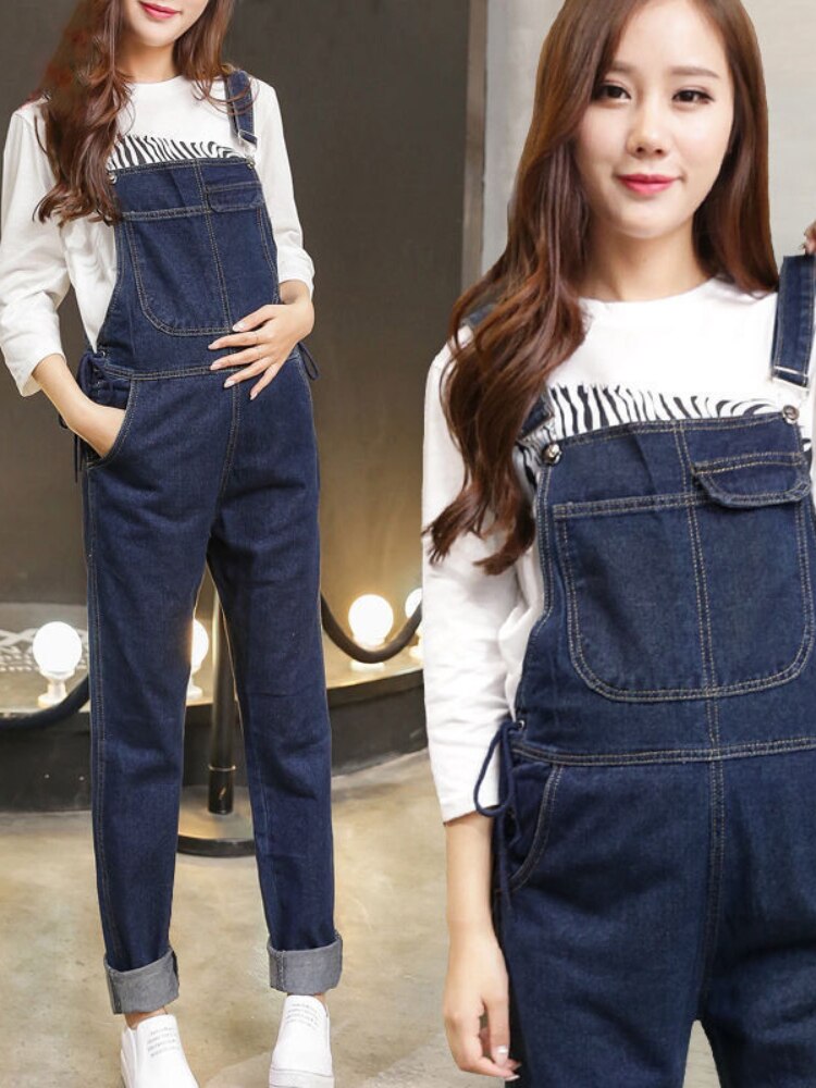 Wide Leg Denim Maternity clothes Jeans Casual Jumpsuits Clothes for Pregnant Women Pregnancy clothes Trousers pregnancy pants