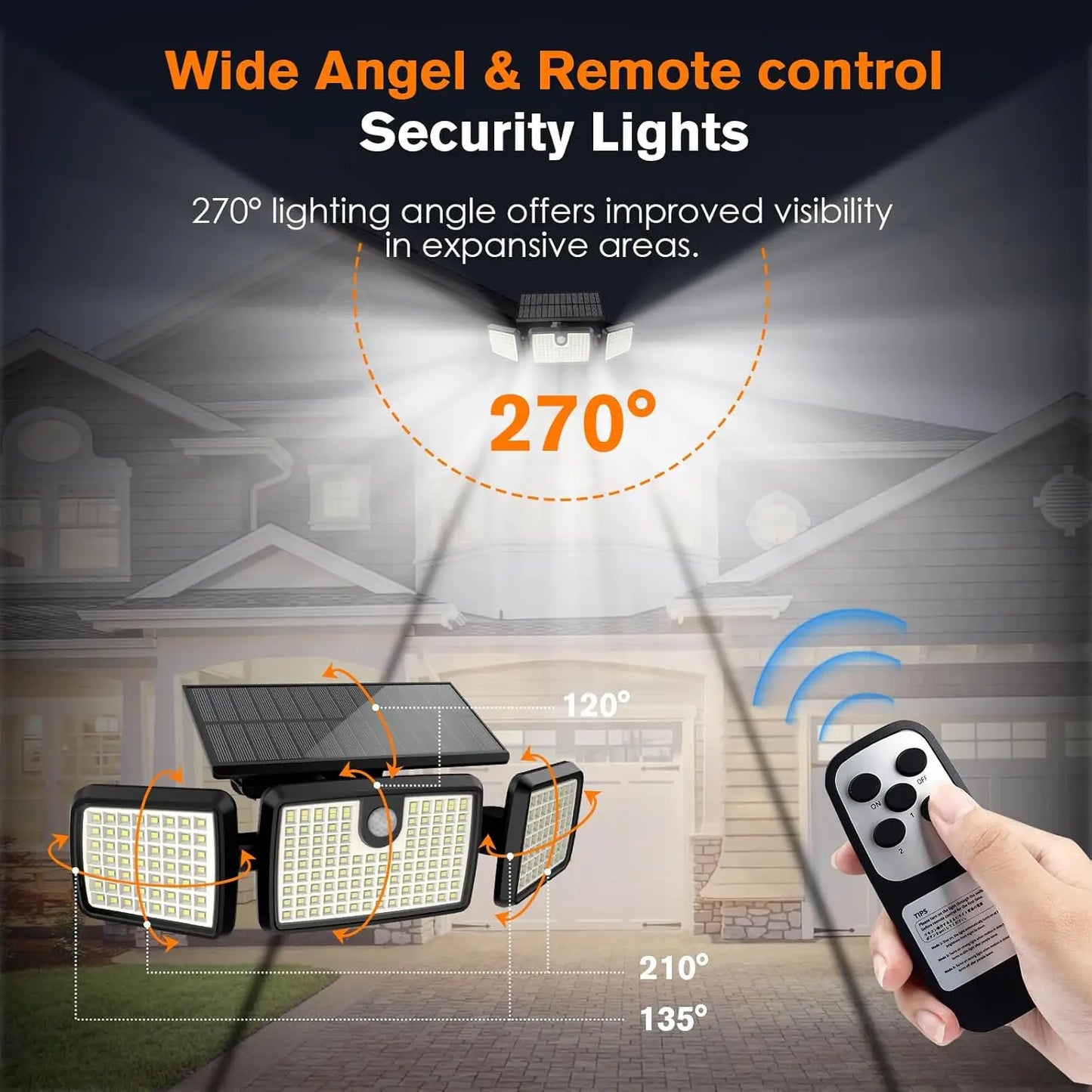 Solar Lights Outdoor, Quick Charge