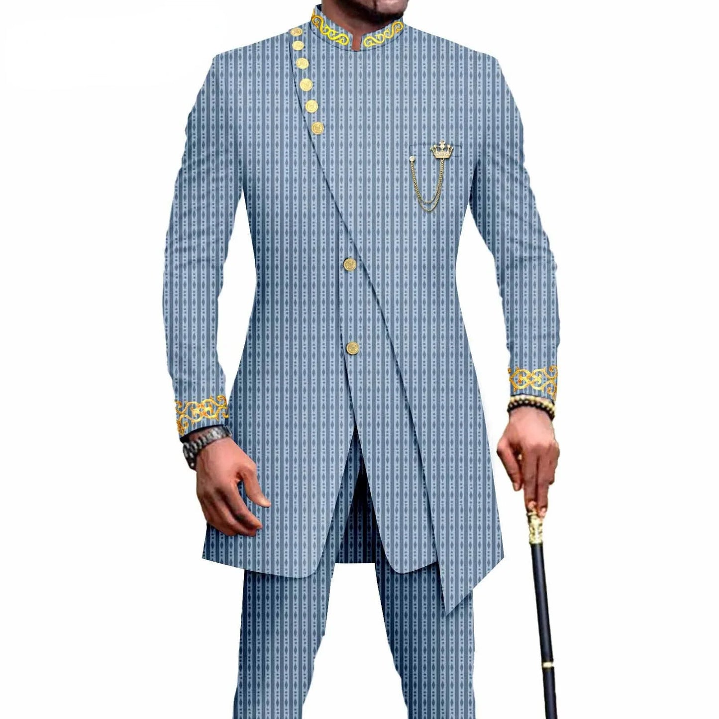 New Casual Men's Suit Slim Two-piece Set