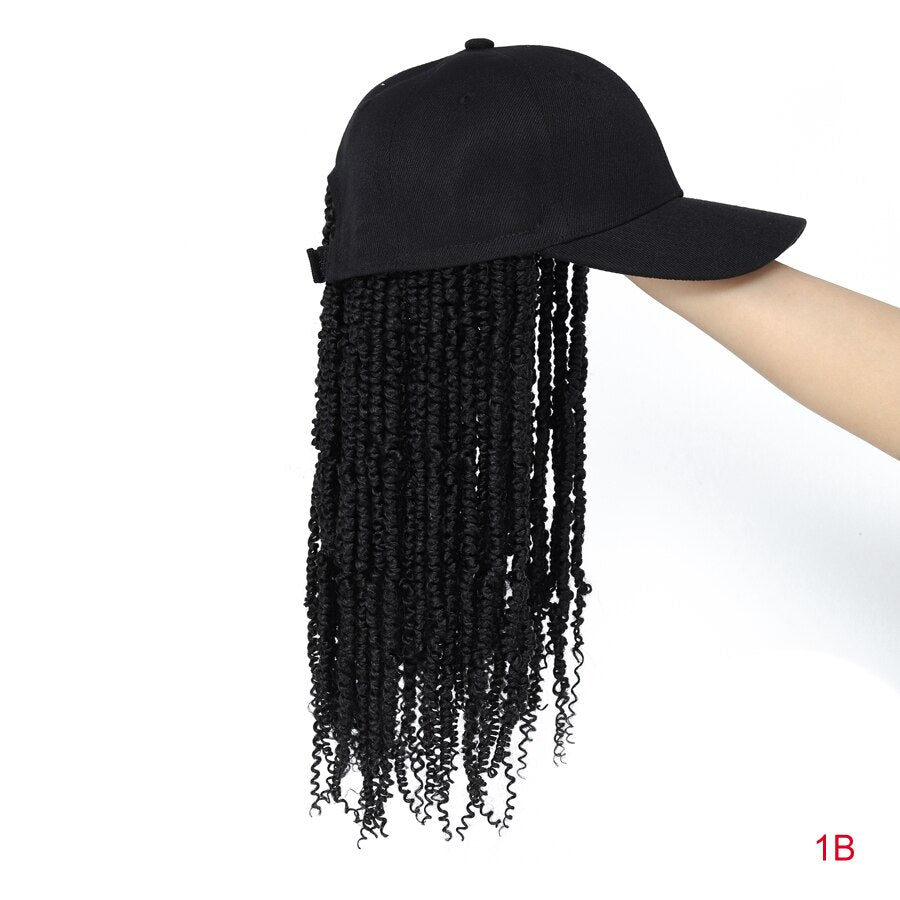 TOMO Baseball Wig Cap With Passion Twist Hair Adjustable Cap Synthetic Hair Extensions Fashion Baseball Hat Wig For Black Women