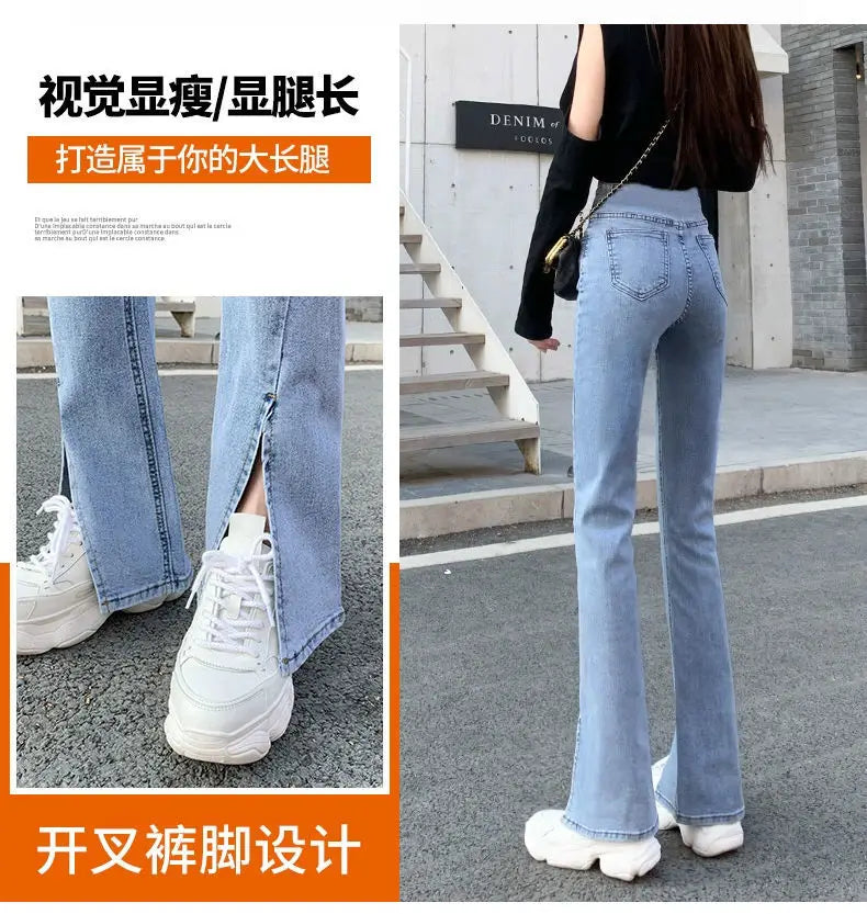 wide leg jeans pregnant women loose fit