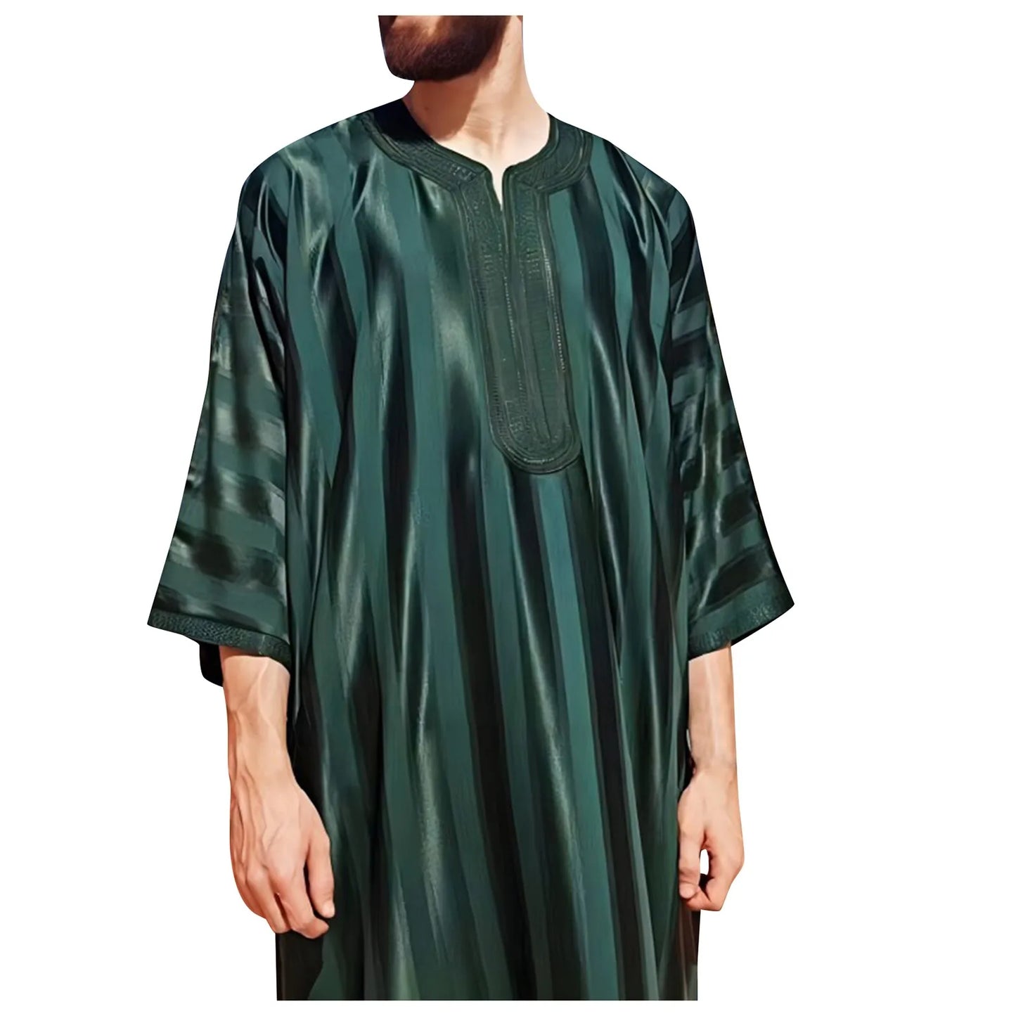 New Eid Muslim Men Jubba Thobe Mens Abaya Long Dress Islamic Clothing Ramadan Kimono Robe Saudi Arabic Musulman Caftan Dubai