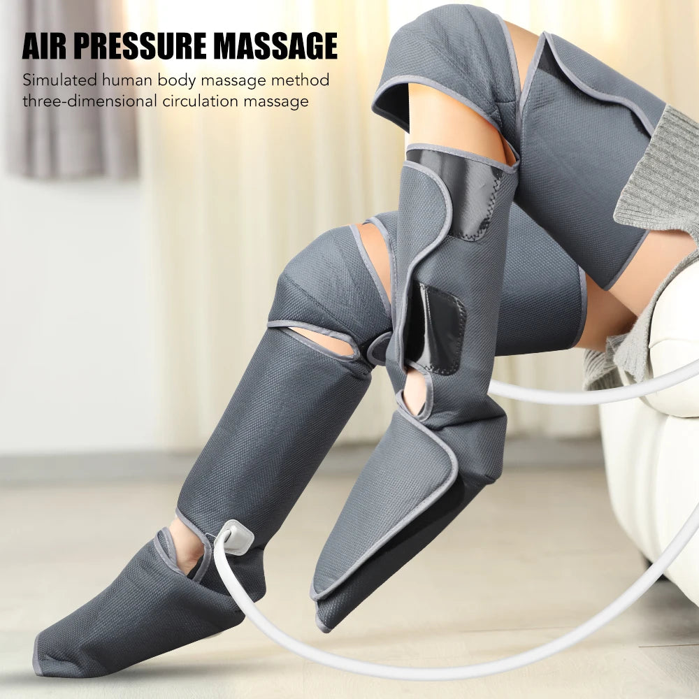 Foot air pressure leg massager promotes blood circulation, body massager, muscle relaxation, lymphatic drainage device 360