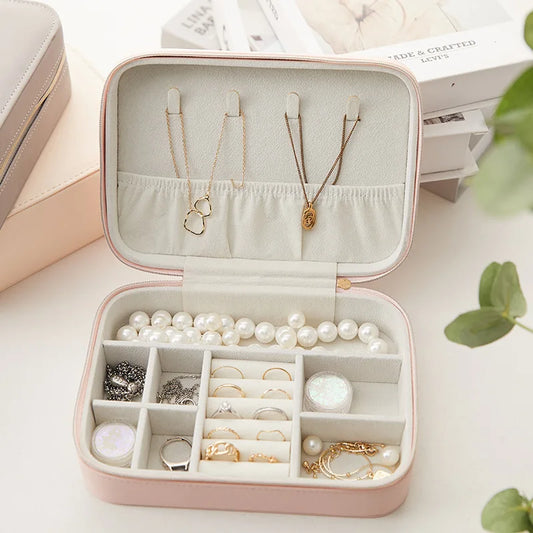 Portable  Jewelry Box Organizer Display Travel Case