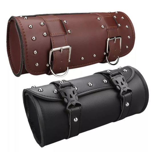 Motorcycle Bag Saddlebags PU Leather Front Fork Tail Tool Bag Luggage For Harley Chopper Bobber Cruiser Sportster XL 883 1200