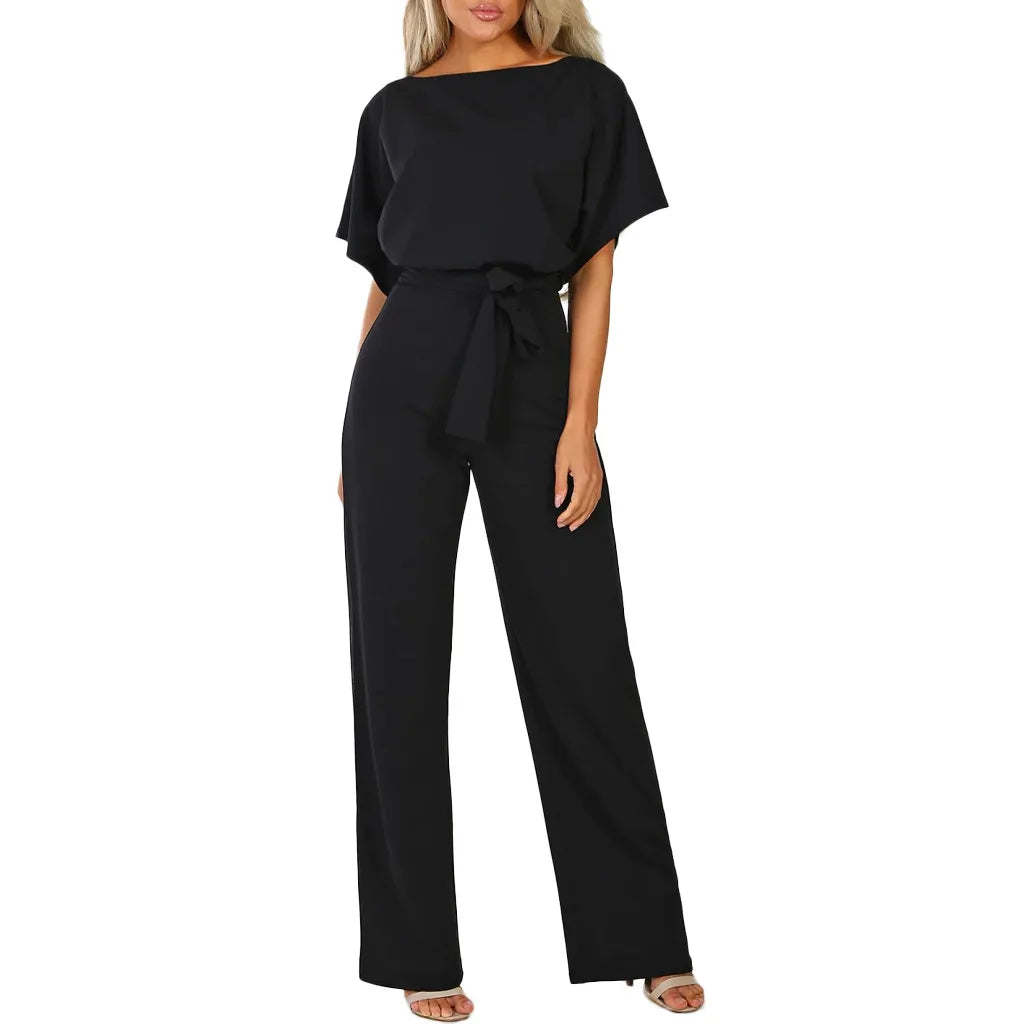 Women Summer Jumpsuit Short Sleeve