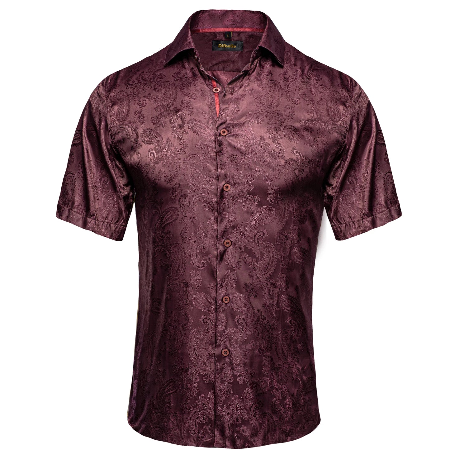 Fashion Red Luxury Shirt for Men's Wedding Party