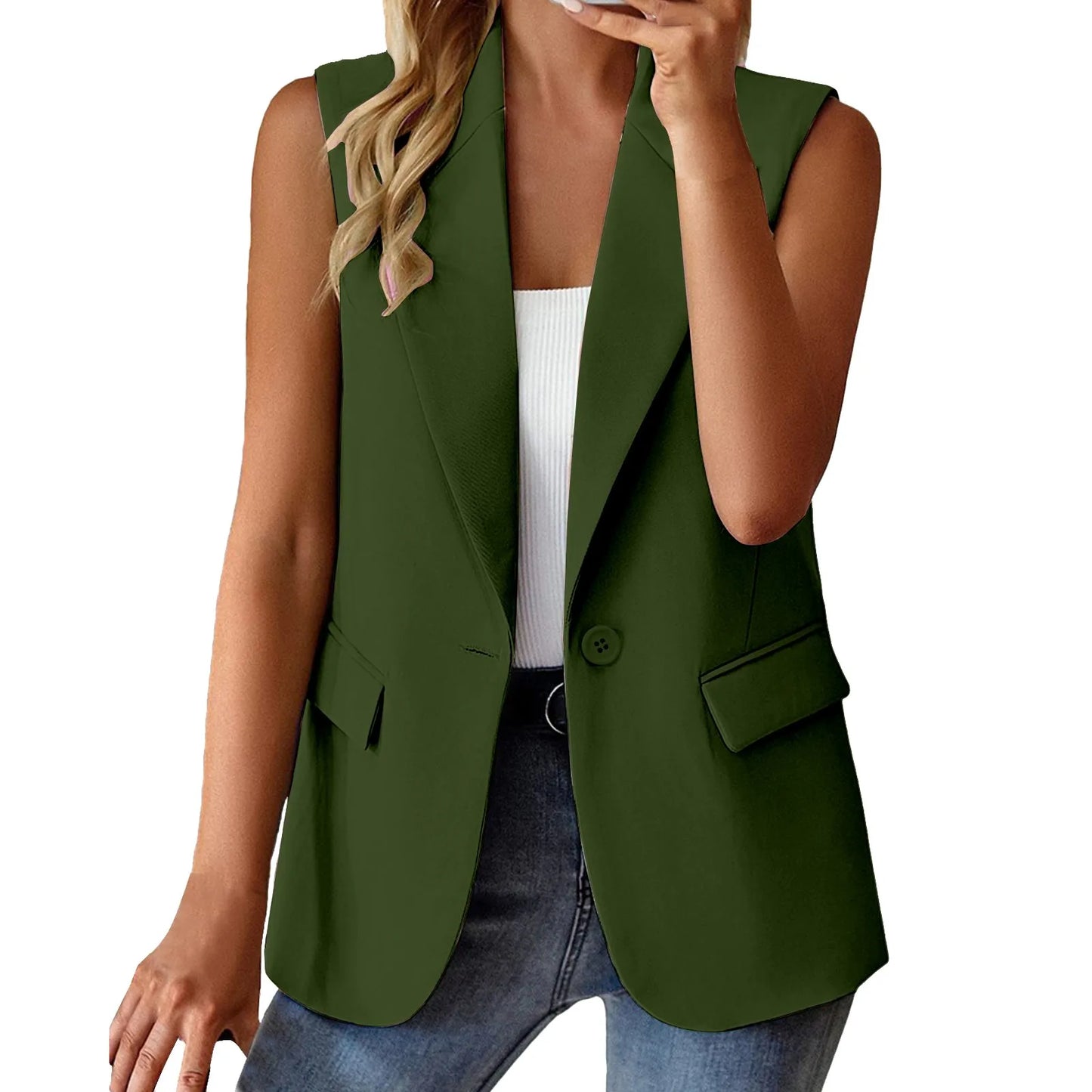 Women's Vest Coat Sleeveless