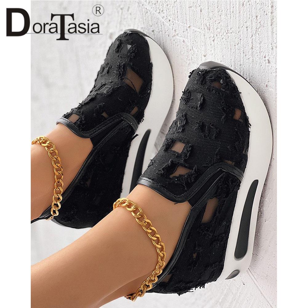 Big Size 42 women's Spring Summer Sneakers Fashion Hollow Platform Increasing High Heels  Flats Casual Autumn Woman Shoes - DJVWellnessandPets