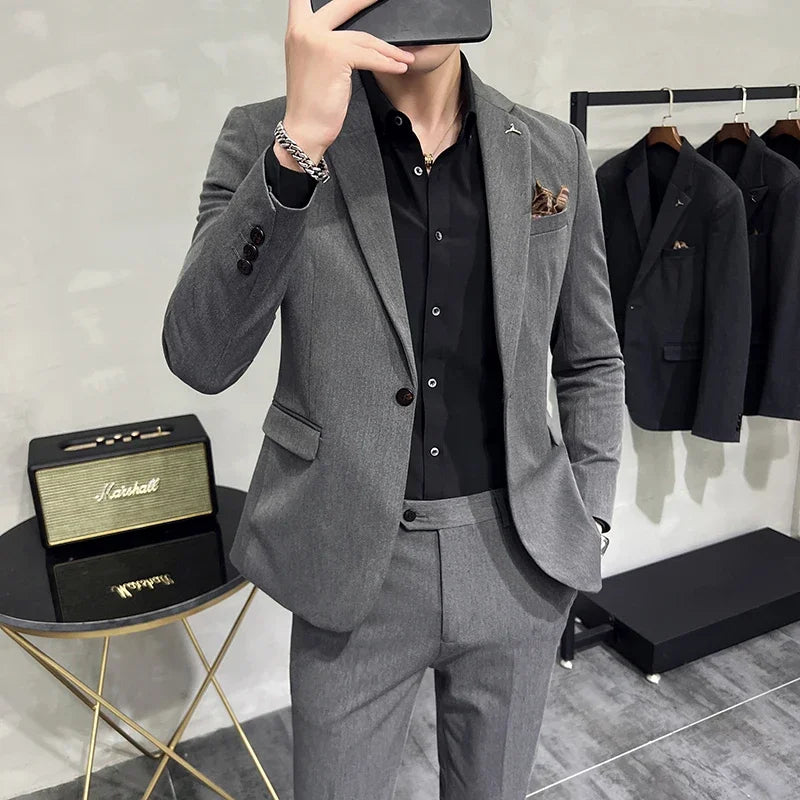 Men's Suit Jacket Vest Pants Fashion