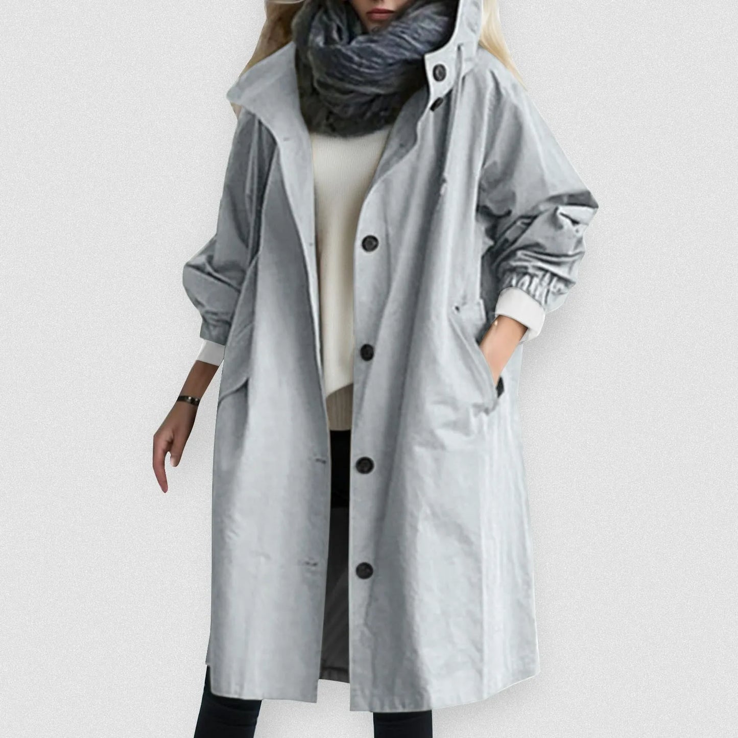 Korean Fashion Long Trench Coat Women