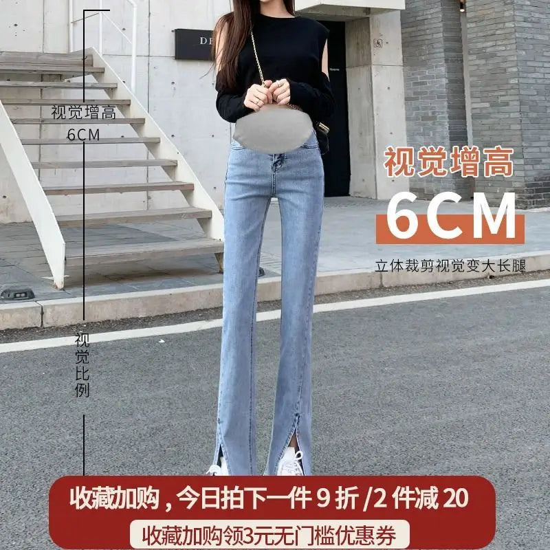 wide leg jeans pregnant women loose fit