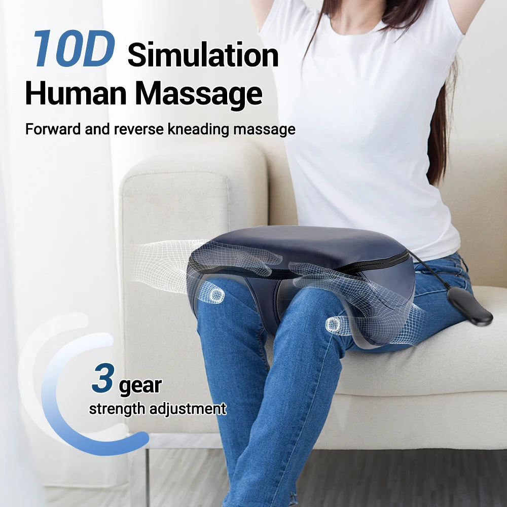 Electric Calf Foot Massager Remote Control Kneading Pressing Hot Compress Therapy Fully Automatic Sole Massage Relieves Fatigue