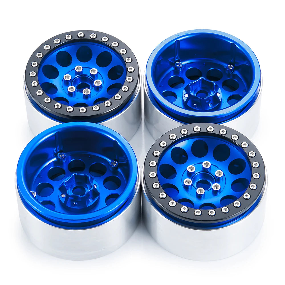 MIBIDAO Metal 2.2" Beadlock Wheel Rim 35mm Width For 1/10 Axial SCX10 90046 TRX4 RR10 Wraith 90018 D90 RC Crawler Car