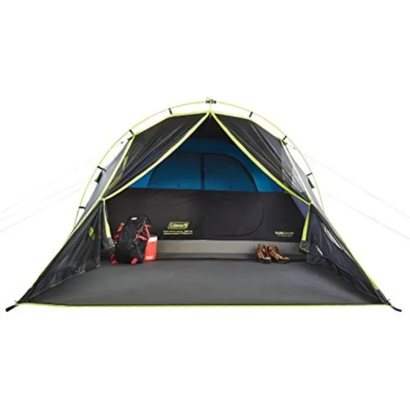 Coleman Carlsbad Dark Room Camping Tent with Screened Porch, 4/6 Person Tent Blocks 90% of Sunlight and Keeps Inside Cool