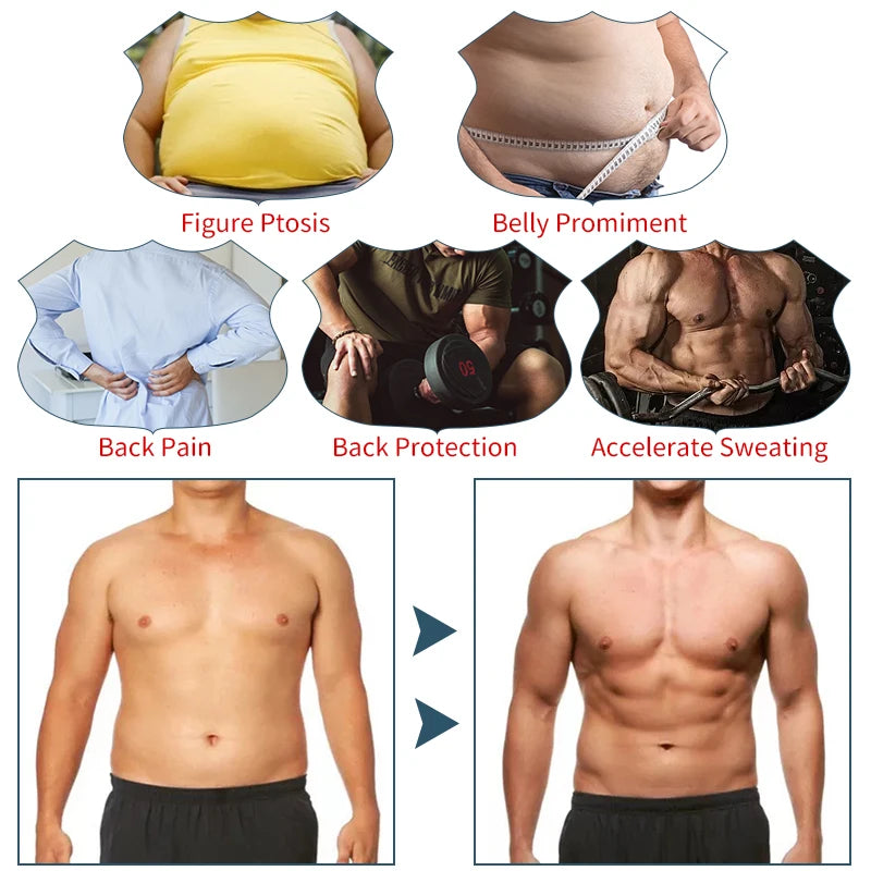 Men Abdomen Reducer Body Shaper Promote Sweat Sauna Vest