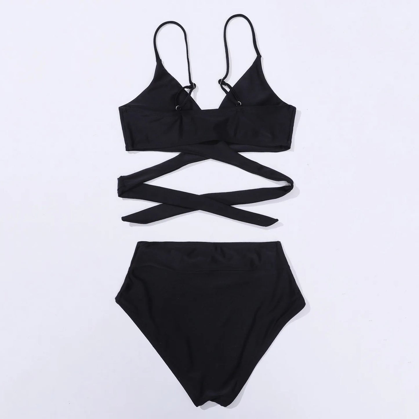 Swimsuit Plus Size High Waist Two Pieces Beach Swimwear