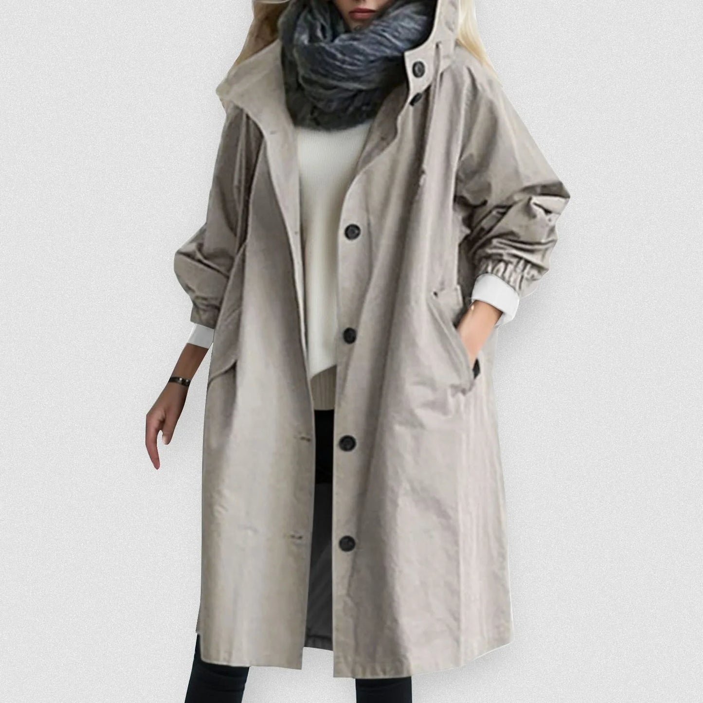 Korean Fashion Long Trench Coat Women