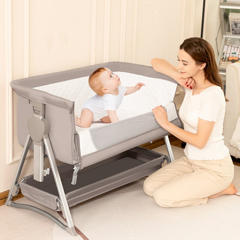 Baby Beside Sleeper Newborn Bassinet  Multifunction Crib Portable Folding Travel Baby Bed Free Shipping  on 2023 - DJVWellnessandPets