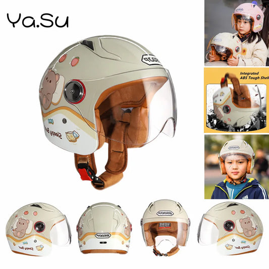 Motorcycle Child Riding Cartoon Helmet Sun Protection Breathable Safety Helmet Motorcycle Skateboard Bike Head Protection