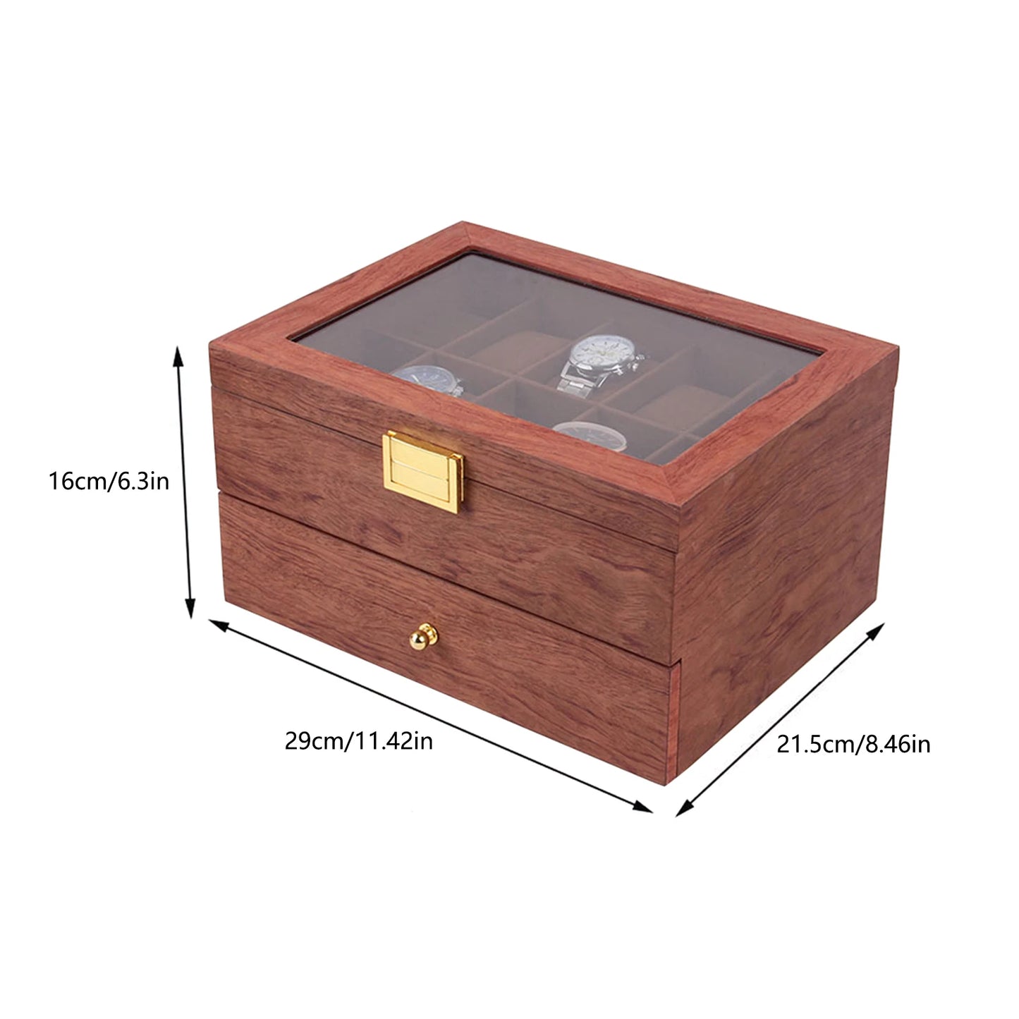 20  Wooden Watches Display Box