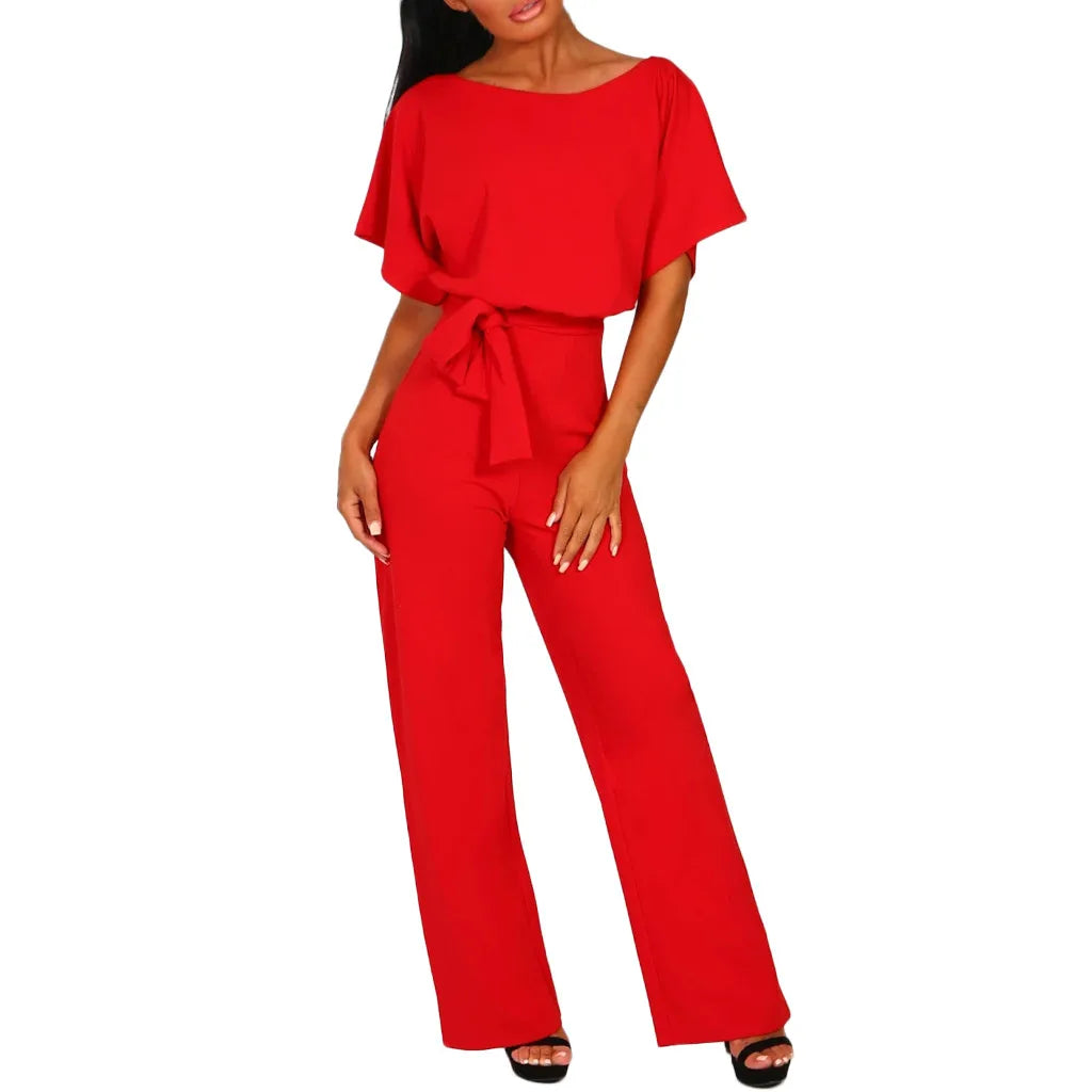 Women Summer Jumpsuit Short Sleeve