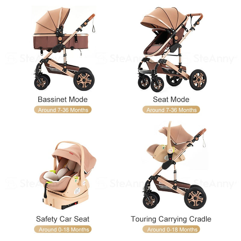 5-IN-1 Luxury Baby Stroller Free Shipping Pram Portable  baby Carriage With Car Seat Travel System Infant Pushcar on 2023 - DJVWellnessandPets