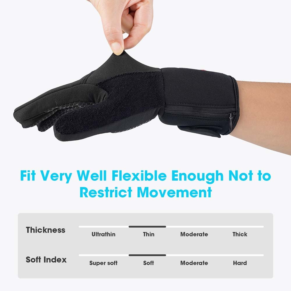 Rechargeable Electric Heated Glove Liners for Men Women Battery Heating Ski Snowboarding Hiking Cycling Thin Gloves Hand Warmer