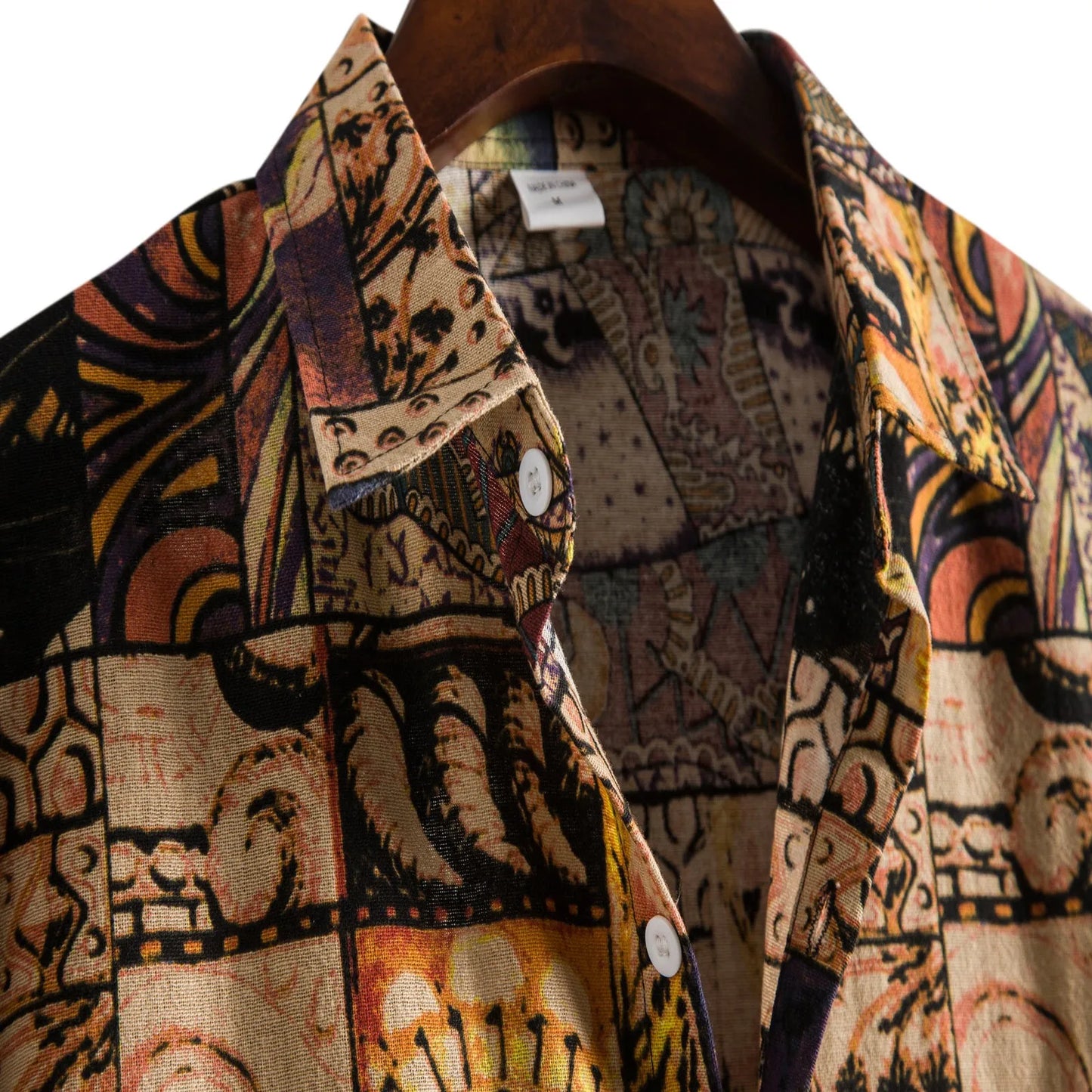 Fashion Men Ethnic Shirt Short Sleeve Casual Printing Hawaiian Camisas shirts