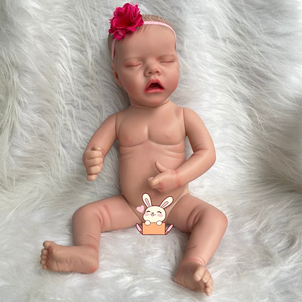 Reborn Baby Doll Full Silicone Vinyl Body Girl Twin Bather Premature 40CM