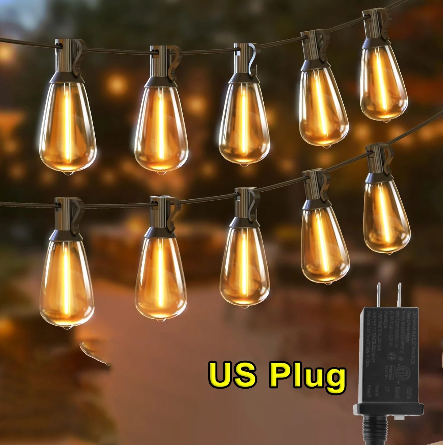 1/2/3pcs 28FT ST38 String Lights Outdoor